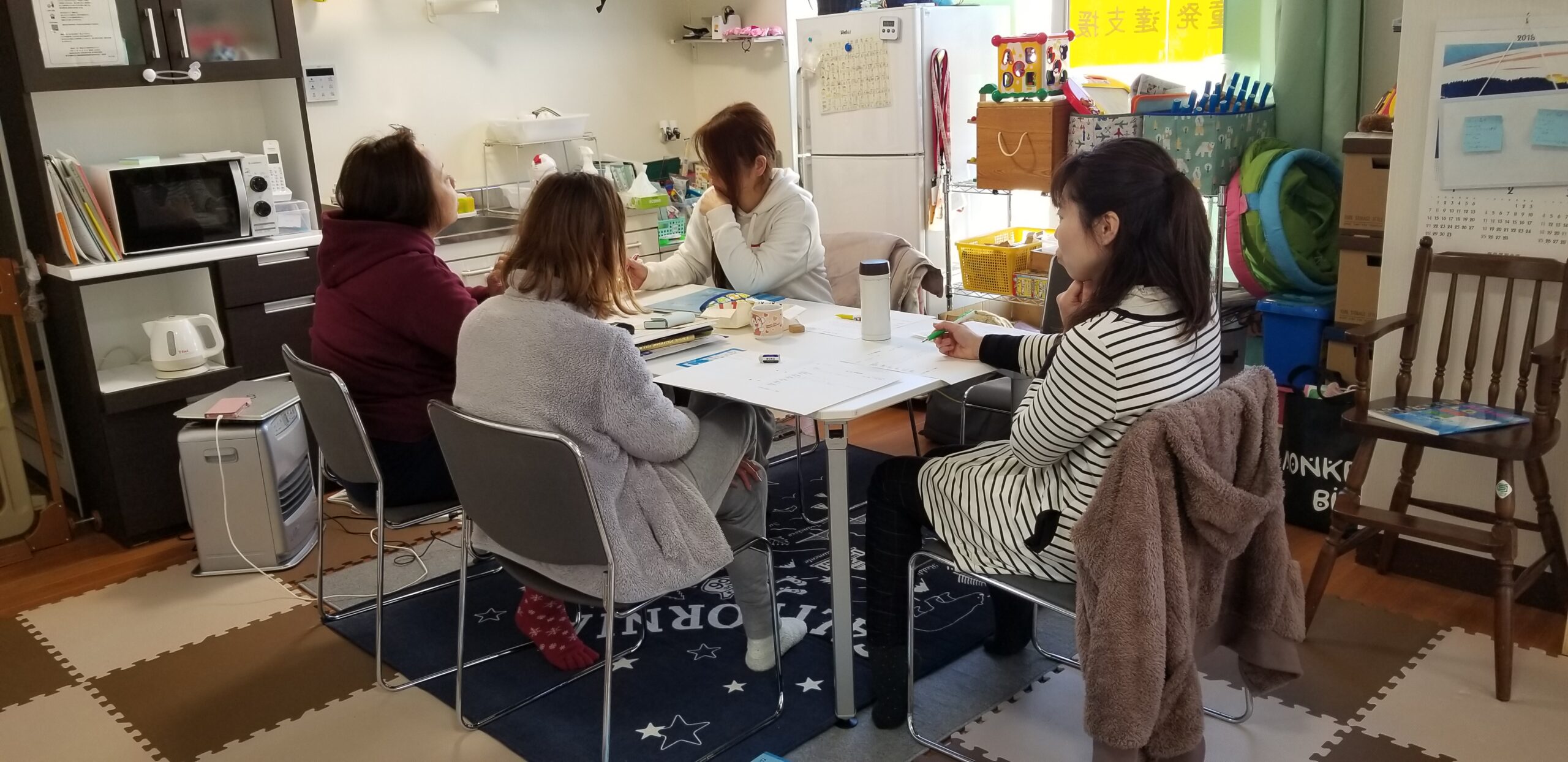 スタッフ会議の様子・・・